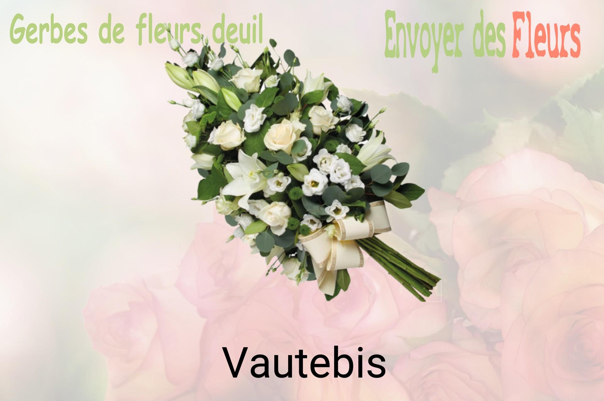 Gerbe de fleurs de deuil livrée à Vautebis